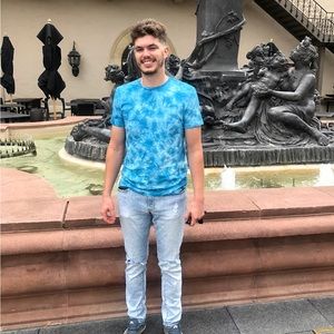 Men’s American Eagle Blue Tie Dye T-Shirt - M